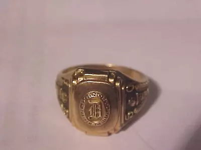 Vintage 1950 Size 6 1/4 DORMONT High School Balfour 10K Gold Class Ring 7.0 Gram • $192.59