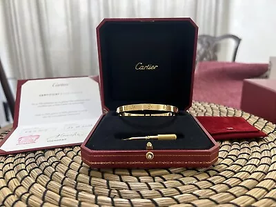 £6150 • Buy Cartier Love Bracelet 18k Rose Gold, Size 18,with Box & Certificate.