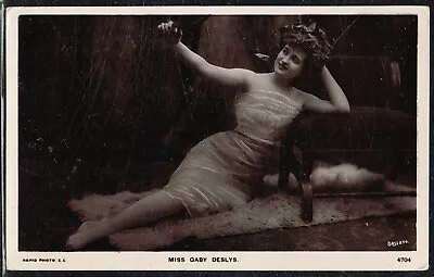 ☆ GABY DESLYS ☆ 1900s Theatre Actress - Rapid Postcard #4704 • £6.49