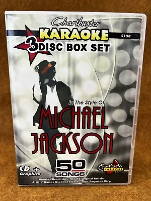 CHARTBUSTER Style Of Michael Jackson KARAOKE CD+G 50 Songs 3 Disc Box Set 5130 • $20.44