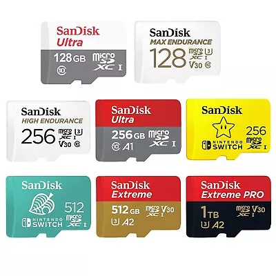 £106.50 • Buy 64GB 128GB 256GB 512GB 1TB SanDisk Ultra Extreme Pro Switch Micro SD SDXC Card