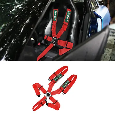 1PC 5 Point Racing Harness Camlock Quick Release Safety Seat Belt ATV UTV Red • $61.88