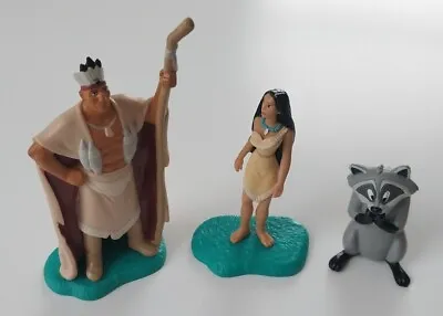 Disney Pocahontas PVC Miniature Figure Cake Topper Lot Of 3 Chief Powhatan Meeko • $34.99