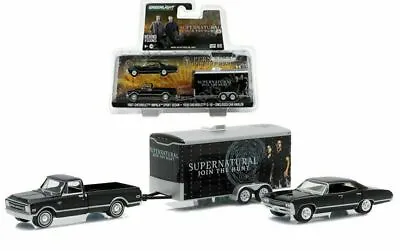 Greenlight 1:64 Chevrolet  Supernatural Join The Hunt  Track & Trailer Car 51006 • $26.99