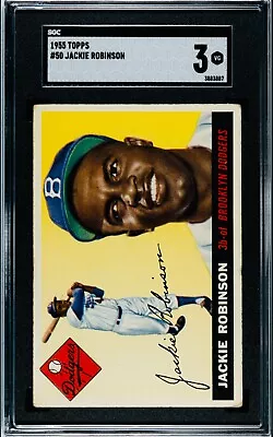 1955 Topps #50 Jackie Robinson SGC 3 • $550