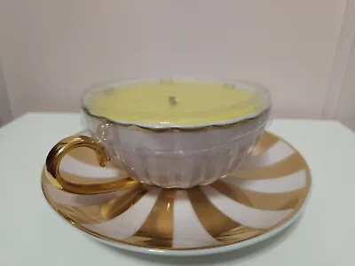 New Mor Cosmetics Marshmallow Fragrant Tea Cup Soy Blend Candle Bougie Parfumee • $34.99