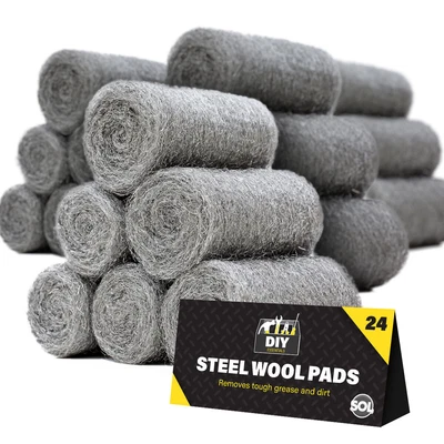 £3.99 • Buy 24pk Stainless Steel Wire Wool Pads Quality Grade 0 Fine Mice Smoothing Sanding 
