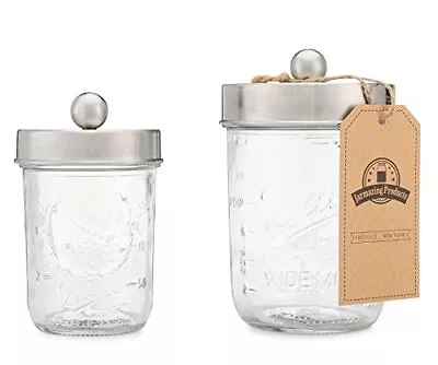 Apothecary Lid Storage Set With Ball Mason Jars - Farmhouse Home Decor For Va... • $25.59