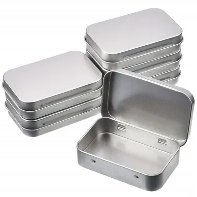 Metal Hinged Tin Box Container Mini Portable Small Storage Kit With Lid  • $4.76