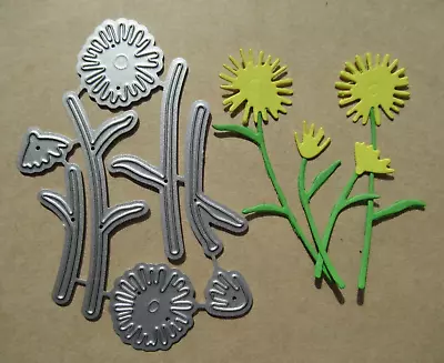 Dandelion Flowers & Leaves Metal Die Cutter • £2.49