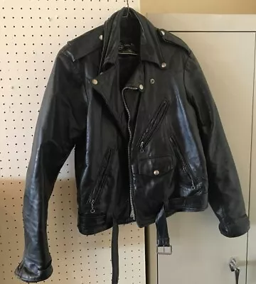 Vintage Sears Leather Shop Motorcycle Jacket 40 Regular EXCELLENT Condition! • $125