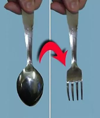 Spoon To Fork Magic Tricks Metal Spoon Vanish Forks Appearing PK Magic Magician  • $10.99