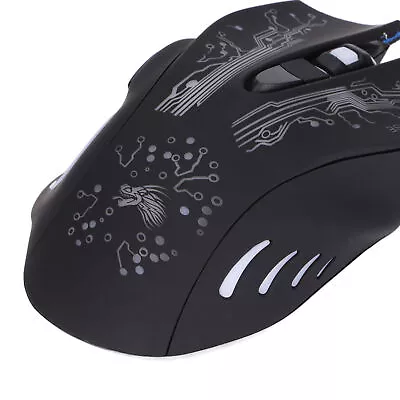 Wired Mouse 3000 DPI 6 Programmable Buttons Multi Color Lighting Ergonomic G BGS • £10.37