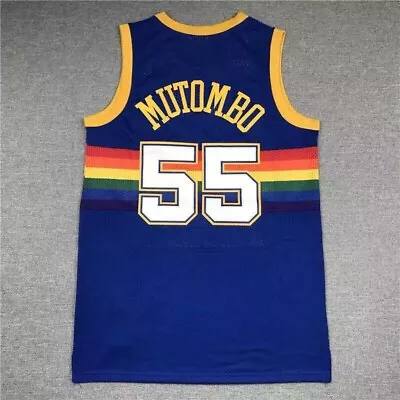 Custom Denver Legend 55# Mutombo Basketball Jersey All Stitched Throwback • $22.99