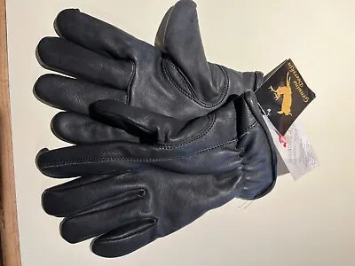 NWT North American 3M Thinsulate Black Lined Deerskin Driving Gloves MEN SZ. XXL • $27.99