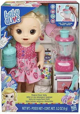 Baby Alive Magical Mixer Baby Doll Blond Eats Drinks Poops! • $77.09