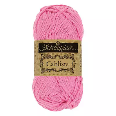 Cahlista 100% Un-mercerised Cotton Pink Aran Yarn 50g - 519 Freesia • £4.45