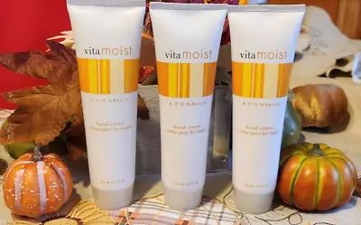 Avon Basics VITA MOIST Hand Cream New Old Stock   4.2 Oz Each Tube Lot Of 3 • $50