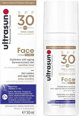 Ultrasun Face Tinted Honey Chemical Sunscreen Gel SPF 30 - 50ml • £22
