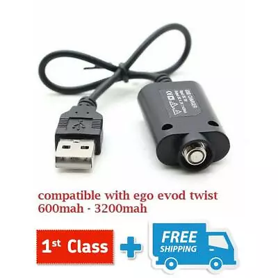 Usb Charger For Ce4 Ce5 Ce6 Ego Evod E Cig Pen Vape Shisha Vaporiser Batteries • £3.85