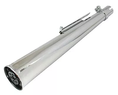 £79.99 • Buy Universal Motorcycle Exhaust Silencer Custom Exhaust 23  Megaphone High Chrome