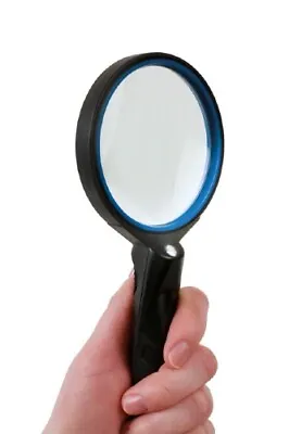 LED Illuminated Handheld 3x Magnifying Glass With Large Easy To Use Switch • £21.93