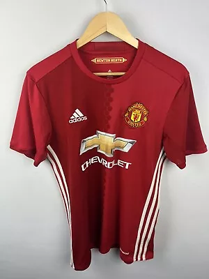 Adidas Manchester United Football Shirt Small Red 2016/17 Home Kit UTD • £9.99