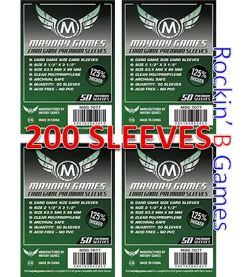 Mayday Premium Game Card Sleeves 63.5 X 88 Mm (4x50 Pack 200 Sleeves) MDG-7077 • $8.99