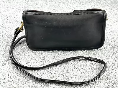Vintage Leather Small Basic Clutch Crossbody Shoulder Bag Brown • $39.88