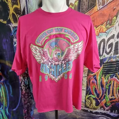 Van Halen 1984 Tour Of The World Retro Womens Crop Top Shirt Large NWOT (A32)  • £18.26