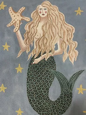 Stunning Mermaid Hand Painted Needlepoint Canvas • $70