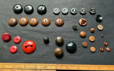 Lot Of 34 Antique Vegetable Ivory Catalin Buttons Mixed Colors Sizes And Styles  • $50