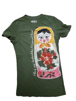 Womens David & Goliath Rub My Babushka For Good Luck Nesting Doll Tee T-Shirt  • £11.56