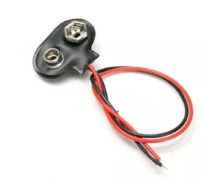 1 X PP3 9V Battery Connector Clip With Tinned Wire Leads 150mm Genuine UK Seller • £1.85