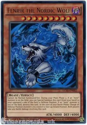 LC05-EN002 Fenrir The Nordic Wolf Ultra Rare Limited Edition Mint YuGiOh Card • £0.99