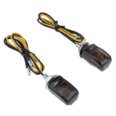  2x Universal LED Black Micro Mini Tiny Small Indicators Turn Signals Motorcycle • $11.12