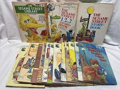 Vintage 1980s Hardcover Sesame Street Book Club Children's Books Lot Of 16 • $14