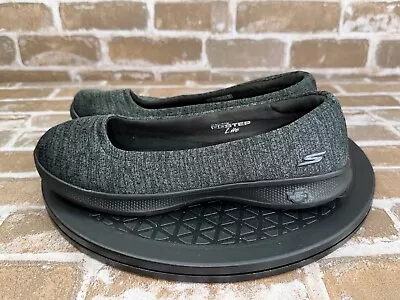 Skechers Go Step Lite Slip On Comfort Shoes Black Gray 14479 Women’s Size 6.5 • £24.08