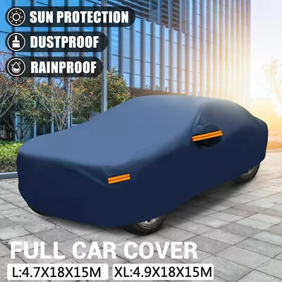 L/XL Universal Full Car Cover Coverage Rain Frost Dust UV Protection Waterproof  • $23.99