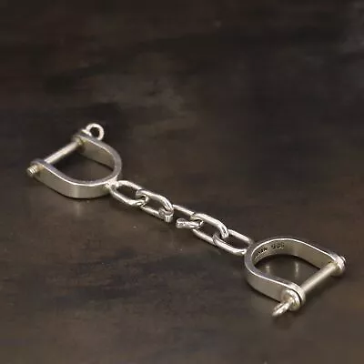 VTG Sterling Silver - MEXICO TAXCO Two Part Stirrup Cable Chain Keychain - 33g • $2.99