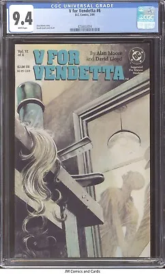 $1 • Buy V For Vendetta #6 1989 CGC 9.4 White Pages - Alan Moore Story David Lloyd Cover