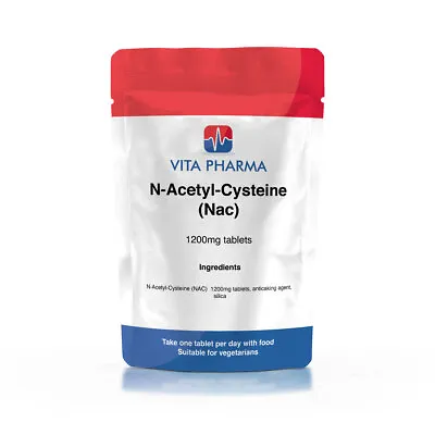 N-Acetyl-Cysteine (NAC) 1200mg Tablets VITAPHARMA • £24.99