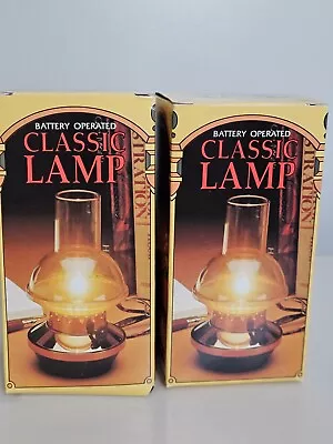 Two Vintage Battery Operated 'Classic Lamp' Lanterns Coppper Color NOS • $25