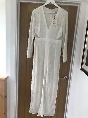 Ladies Ivory Embellished Maxi/wedding Dress By MISS SELFRIDGE Size 12 • £40