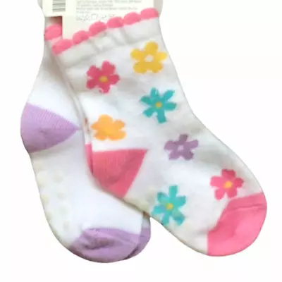 Gymboree Butterfly Blossoms Floral 2 Pair Ankle Socks Sz 6-12 Months NWT • $9.99