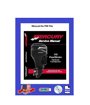 Mercury Service Manual 115 EFI 4 Stroke PDF • $14.95