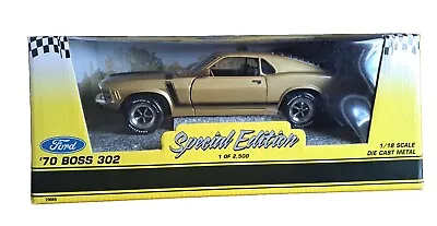 1970 Boss 302 Mustang GOLD 1:18 Ertl American Muscle 29069 • $195