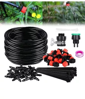 £12.99 • Buy 20m/65.6 Feet Garden Drip Irrigation Kit Plant Watering System- New