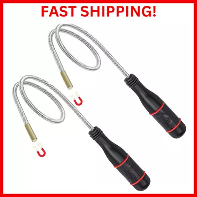 2Pcs Flexible Magnetic Pickup Tool Bendable Magnet Pickup Tool Sweeper Mechanic • $11.29