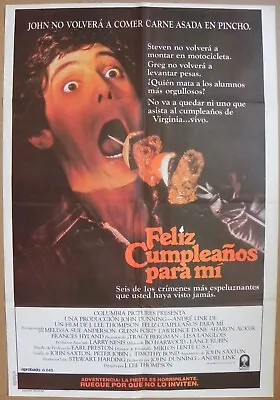 Happy Birthday To Me 1981 Argentina Poster Melissa Sue Anderson Glenn Ford • $24.99